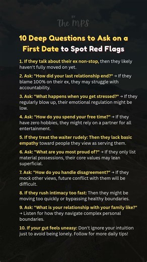 Deep Questions to Ask on a First Date to Spot Red Flags