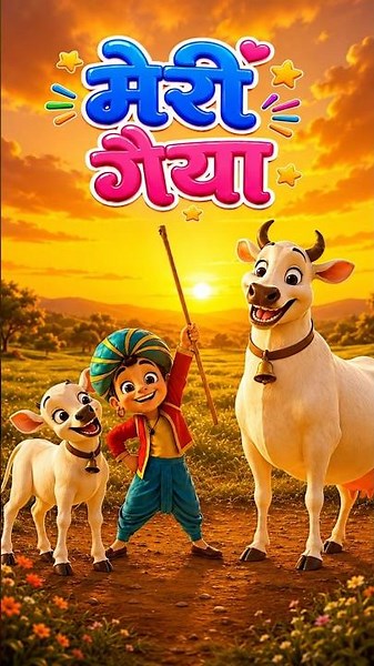 Meri Gaiya मेरी गैया | #merigaiya #hindirhymes