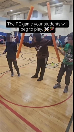 Rania | Toronto Teacher | T1D on Instagram: "Forget the standard drills. This is Spartan Training 🤺 ​The rules are simple but the stakes are high: 1. ​Balance your birdie on the racket. 2. ​Use the pool noodle to "dethrone" your opponent. 3. ​Last warrior standing wins. ​This is my go-to transition activity between units. It’s high-intensity, works on hand-eye coordination, and the engagement is 10/10. ​Save this for your next Fun Friday or unit transition! 💾"