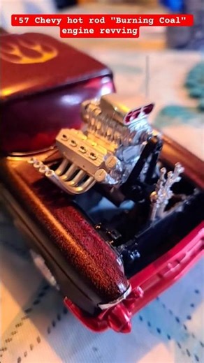 57 Chevy hot rod "Burning Coal" revving engine #57chevy #hotrod