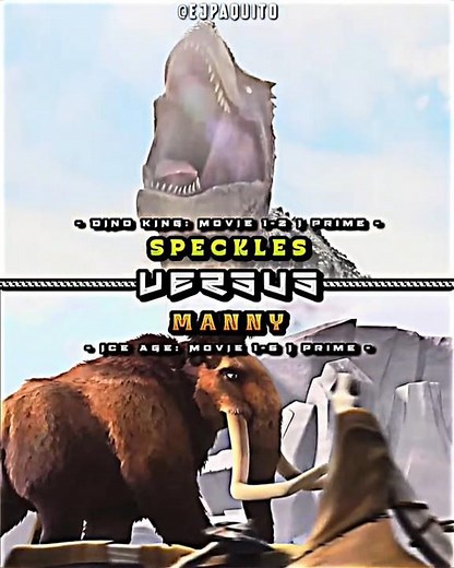 tarbosaurus (speckles) vs mammoth (manny) #short #iceage #dinoking