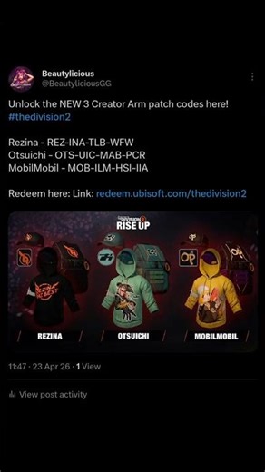 Unlock the NEW 3 Creator Arm patch codes here!