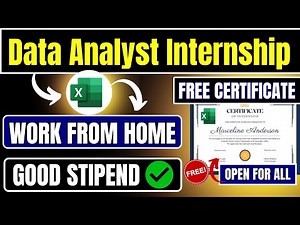 🔴Data Analyst Internship | Work from Home | Stipend + Certificate 🔥
