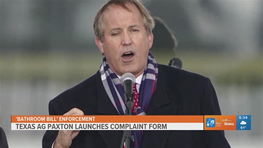 Texas attorney general launches complaint form for 'bathroom bill' enforcement