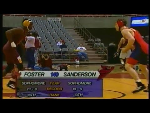 1999 College Wrestling: #9 Cole Sanderson, Iowa State vs #17 Quinn Foster Arizona State, 149 pounds