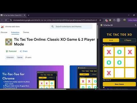Tic Tac Toe Online: Classic XO Game & 2 Player Mode & AI Mode [Chrome Extension]