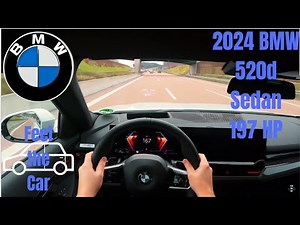 NEW! BMW 520d Sedan 197HP POV Autobahn Drive 4