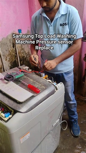 Samsung Top Load Washing Machine Pressure sensor Replace #samsung #washing_machine #service #vlog