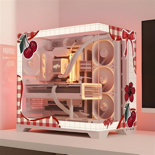 Cherry PC Case Sticker - Gaming Pc Skin, Decal - Gamer Girl Gift - Etsy UK