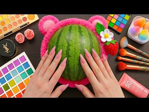 ASMR Makeup on Watermelon (No Talking)