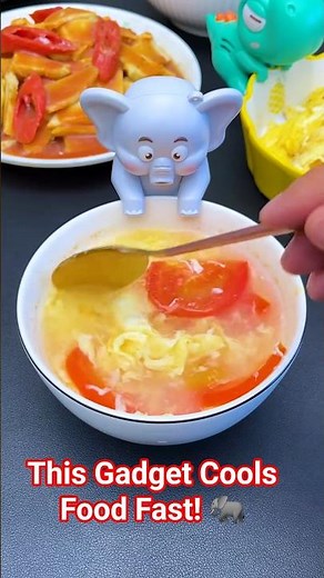 Tired of Blowing on Hot Food? 🐘 This Cute Gadget Cools It in Seconds! #gadgets #Shorts
