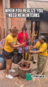 Happy Africa day!! Can you guess what they're doing here? Hint… #adinkra #ghana They are pounding the bark of the badie tree. After a pulp is made, it is boiled several times to make a thick black ink. This ink is used in conjuction with bamboo stamps with Adinkra symbols on them to stamp on kente cloth and other fabric. The #Ntonso region is famous for this. We go every year! Want more info on our tour to GHANA 🇬🇭 in 2026? Type GO TO GHANA | I Love Being Black