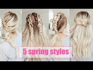 5 Cute Hairstyles for Spring! | EASY | Twist Me Pretty