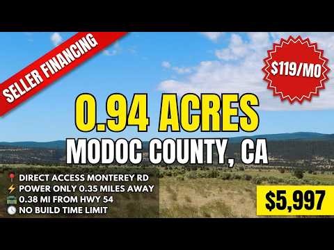 0.943 Acre Meadow Lot for Sale in Modoc County, CA | Seller Financing Available! 24053
