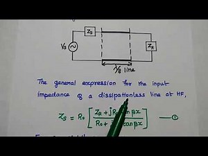 Impedance Matching in HF lines - Matching Techniques - One Eighth Wave Line method