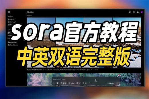 sora官方使用教程发布！【中英完整版】