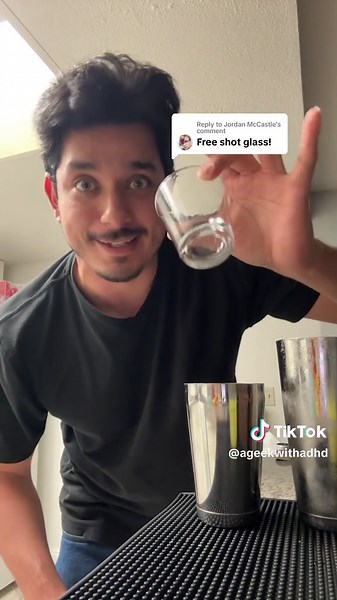 Replying to @Jordan McCastle I now have six free shooter glasses to add to my collection of glasses! 😆 #bartender #bartending #mixology #reusereducerecycle #reuserecycle #reuse #recycle #greenteadrink #fyp #foryoupage #goodidea