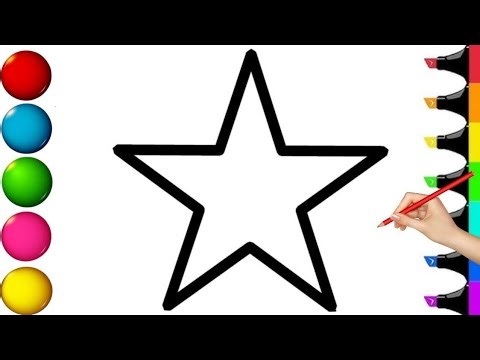 How to Draw a Star Step by Step | Easy Drawing and Coloring for Kids