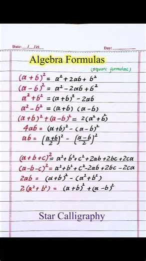 Algebra Formulae | Basic and important algebra Formulae |GK about Maths| Viral math GK