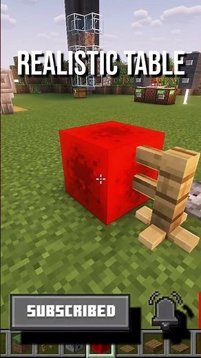 Realistic Table Tutorial #minecraft #minecraftshorts #minecrafttutorial #gaming #easybuild #redstone