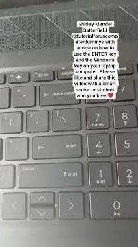 Advice #tutorial On How To Use the #ENTER Key and the #windows Key on your Laptop Computer.
