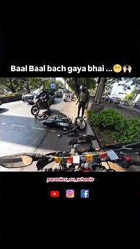 Bada Accident hojata, Baal Baal bach gaya bhai😬🙌🏻 #motovlog #dailyvlog #roadsafety #roads #bikerlife