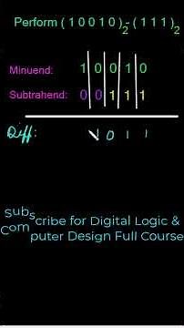 Binary Subtraction Made Easy | 10010 – 00111 = 01011 | Digital Logic Tutorial for EE & CS #maths