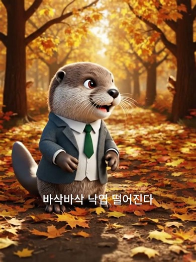 Crunch crunch leaves fall 바삭바삭 낙엽 떨어진다