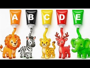 Color Safari Animal ABC Song | Learns Alphabet & Color with Safari Animal | Official Music