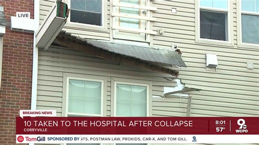 10 people injured in balcony collapse near the University of Cincinnati