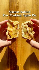 Half Batch Baking on Instagram: "Pre-cooking apples ensure you don’t get a gap or sink in your pie crust and it also allows more control over the breakdown of pectin and consistency of sauce. Apples are unripe with have high levels of pectin so choosing underripe apples are better for baking. More on the blog 🔗 #foodscience #applepie #thanksgiving #baking #apples auce Do you pre-cook apples?"