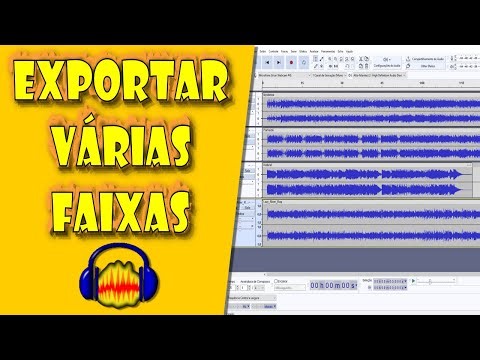 How to export multiple audio tracks in Audacity.