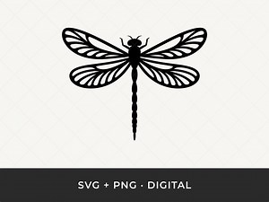 Dragonfly SVG: Insect Silhouette Cut File for Cricut and Silhouette - Etsy