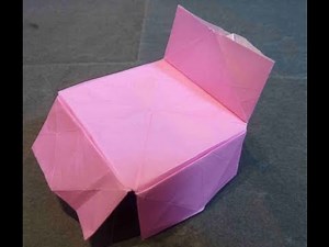 How to Make a pretty pink origami bed for beginners