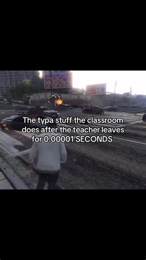 GTA 5 Classroom Chaos After Teacher Leaves