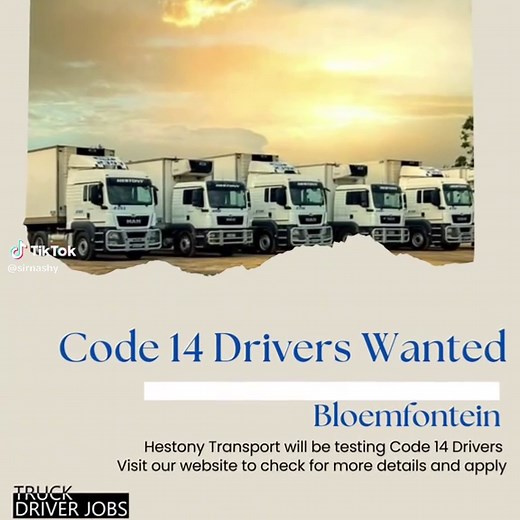 Code 14 Drivers Wanted at Hestony Transport. Link in bio for info #vacancieswithsirnashy #code14driverjobs