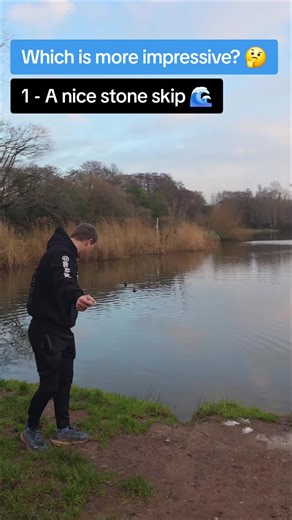 Two of the best things, but which is BETTER?! ⚔️ Stone skipping on water is a beautiful skill 🎨 But the sound of skimming stones on ice? 🧘‍♀️ This is how to skip rocks ✌️ #stoneskimming #oddlysatisfying #ice #stoneskipping