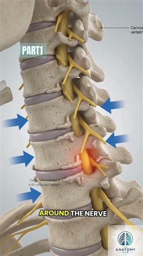 What Cervical Spondylosis Does to Your Neck - Part 1 #lowerbackpain #anatomy