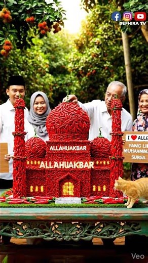 Grandpa and grandma make a simple mosque 🕋🕌 #defhiratv #trending #buildingmosque #miniaturemosque