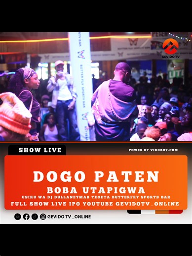 BOBA UTAPIGWA TEGETA: Live on GEVIDOTV