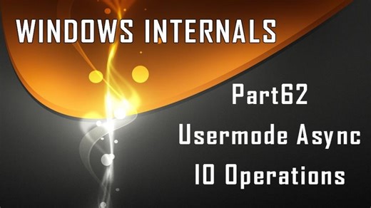 Windows Internals Part62: Usermode Asynchronous IO Operations | nikhil t
