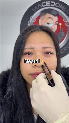 Nostril Piercing at Kube Agency in Milan