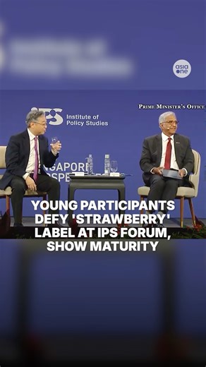 Despite being labelled "strawberry generation" by institute director and moderator Janadas Devan, young participants at the annual Singapore Perspectives conference showed calmness, maturity and resilience. Beyond handling the situation with aplomb, they even went on to take the label in stride. https://asia1.news/49FLDuU #sgnews #Singapore #Forum #Youth #Confidence | AsiaOne