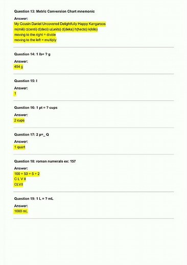 HESI A2 Math Conversions Chart Exam Questions video