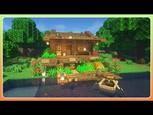 How to build a small Starter House in Minecraft 🏡 | 🌊 Easy & Aesthetic Riverside Cottage Tutorial