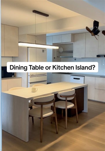 Smart Kitchen Island and Dining Table Setup