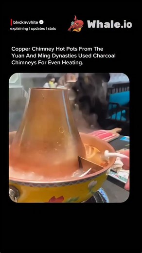 BlackAndWhite on Instagram: "Copper chimney hot pots date back centuries, emerging during China’s Yuan and Ming dynasties as an innovative solution to cooking over open fire. Their instantly recognizable form includes a hollow vertical chimney at the center and a wide circular basin for broth around it. Inside the chimney, charcoal would burn steadily, pushing heat outward in all directions and bringing the liquid to a fast, bubbling boil. This design delivered powerful heat using very little fu