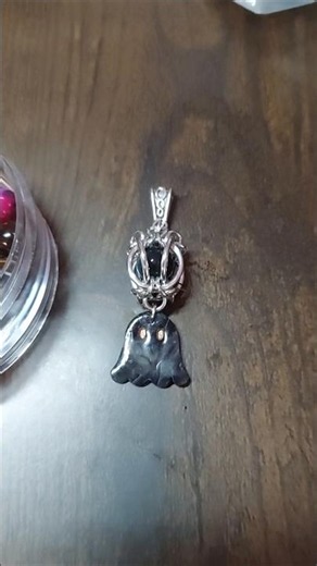 Mermaid Lantern Chainmail Pendant with Ghost Charm #chainmail #chainmaille #handmade #ghost