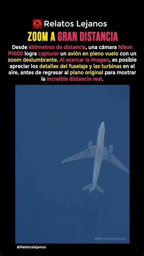 La Camara que hace un Super Zoom a un avión y no es un telescopio...