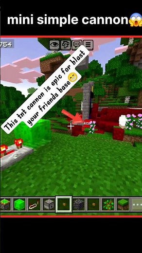 How to Build a Simple Mini TNT Cannon in Minecraft😍#minecraftshorts